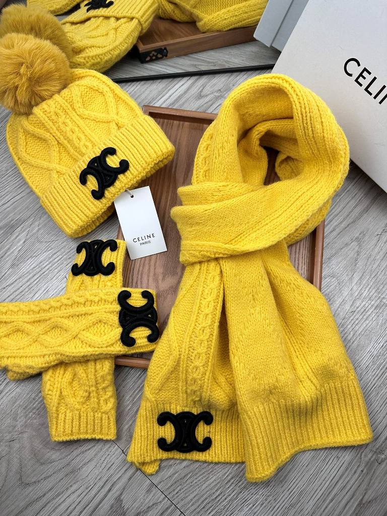 Celine Beanies&Scarf&Gloves-005