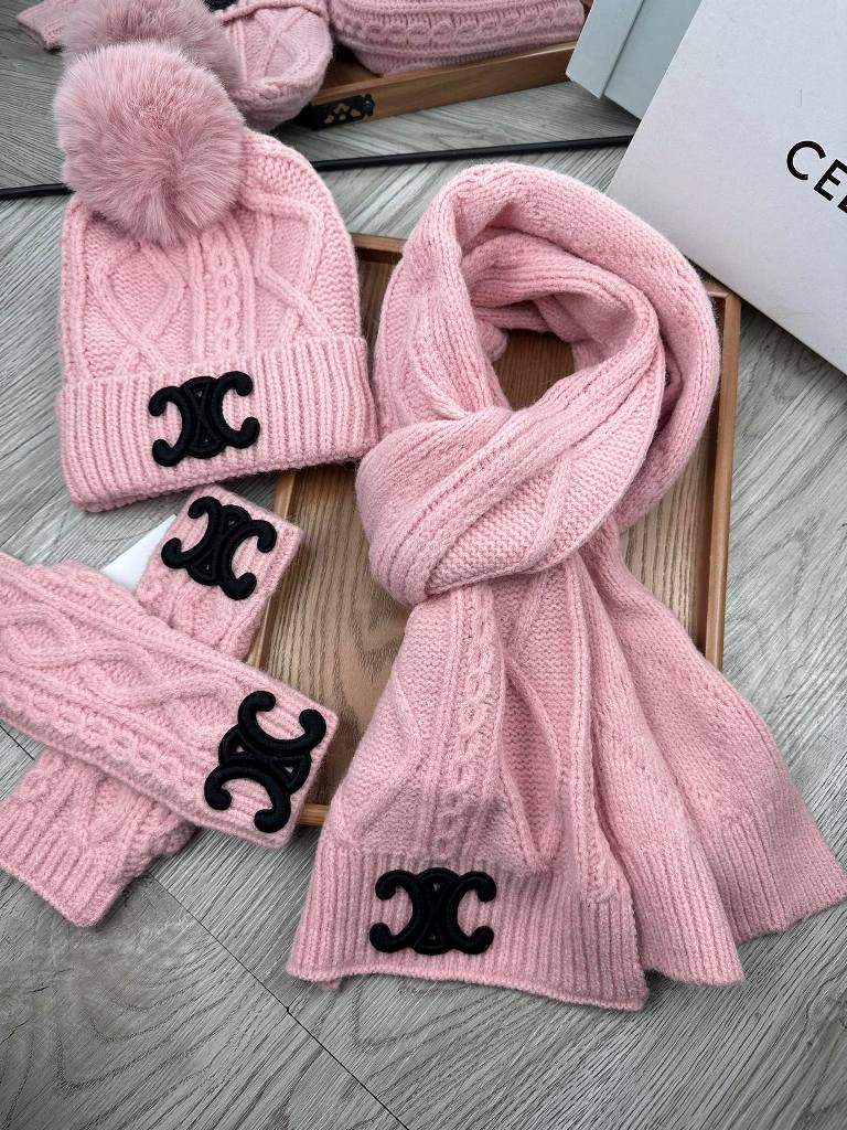 Celine Beanies&Scarf&Gloves-004