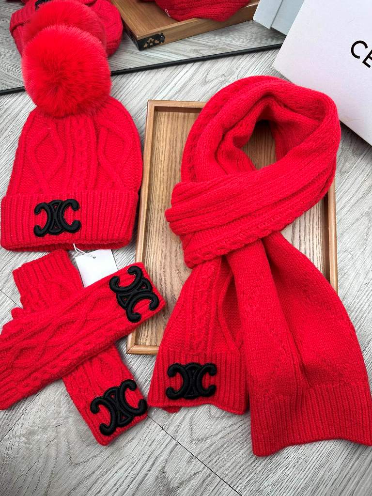 Celine Beanies&Scarf&Gloves-003