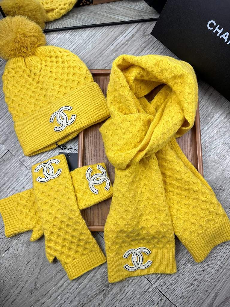 Chanel Beanies&Scarf&Gloves-005