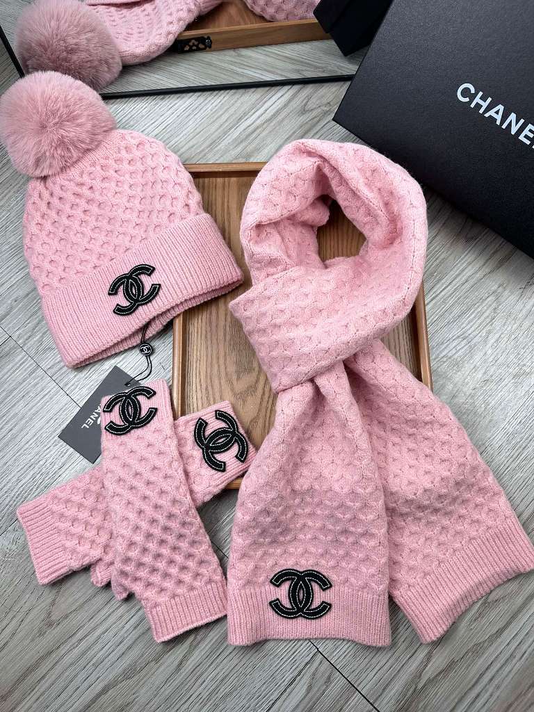 Chanel Beanies&Scarf&Gloves-004