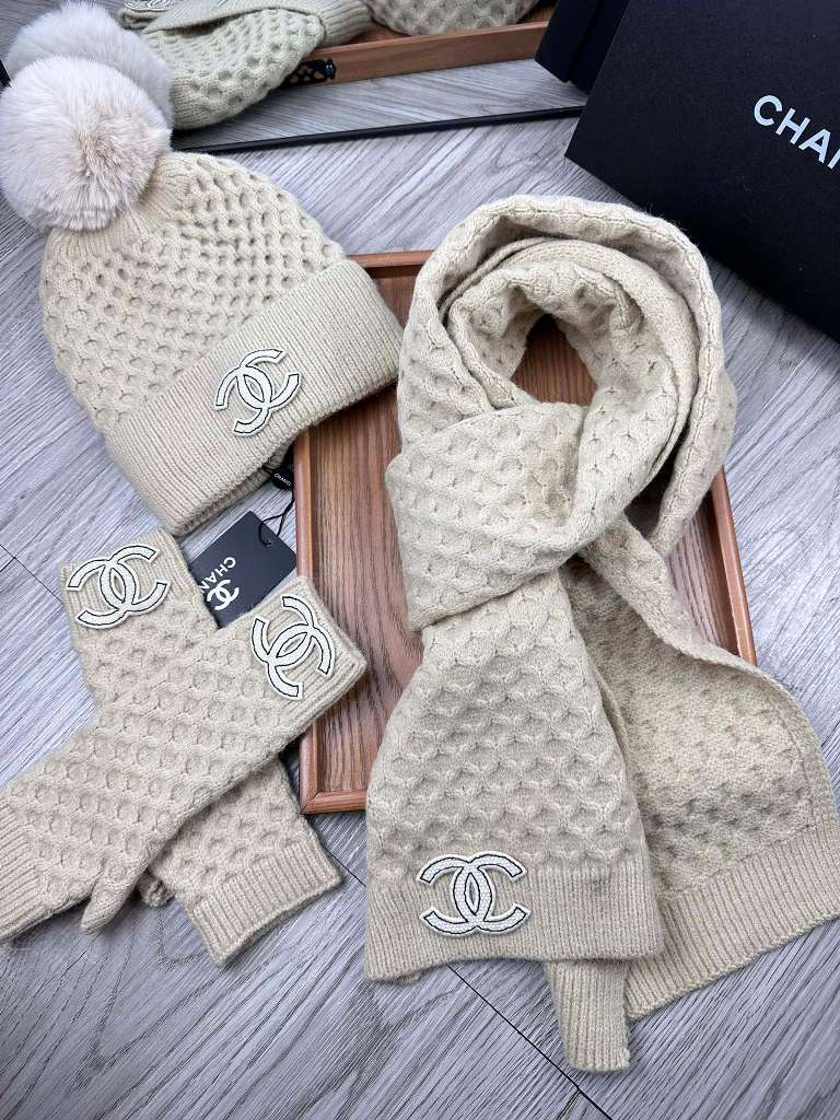 Chanel Beanies&Scarf&Gloves-003