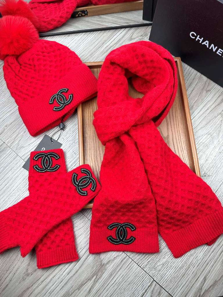 Chanel Beanies&Scarf&Gloves-002