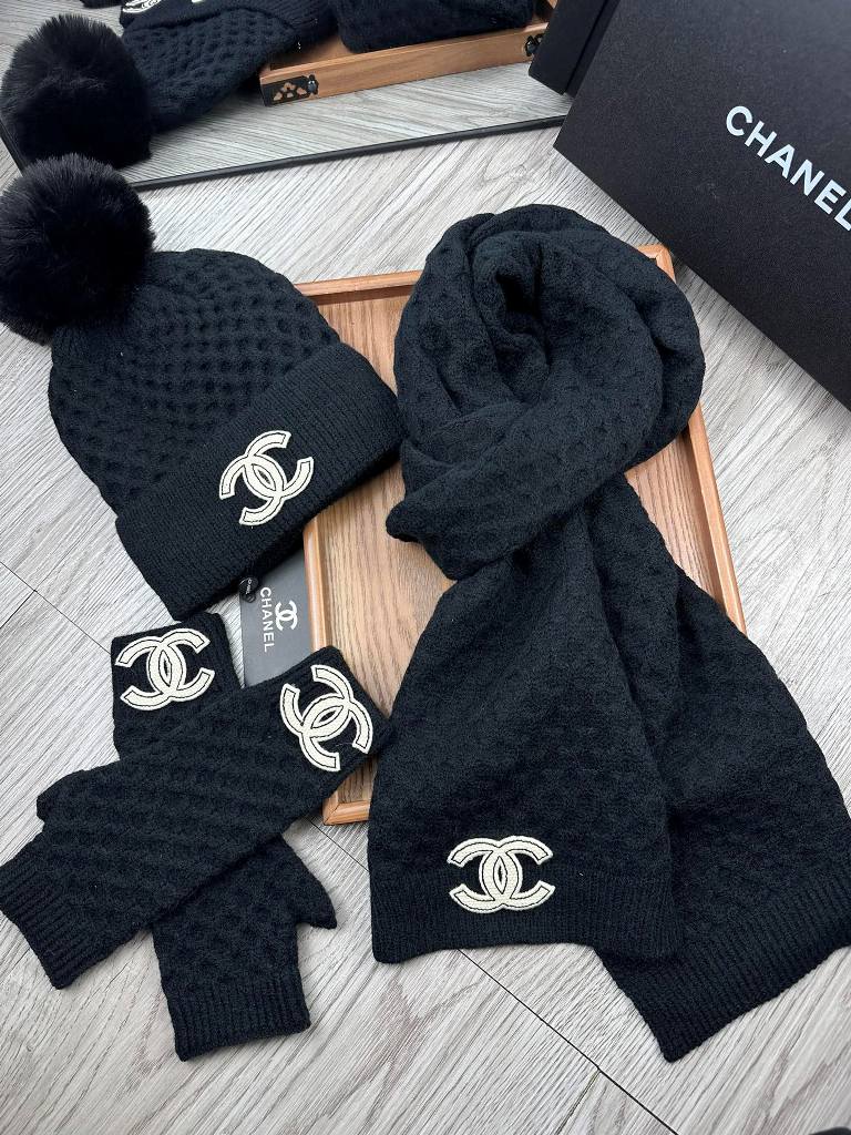 Chanel Beanies&Scarf&Gloves-001