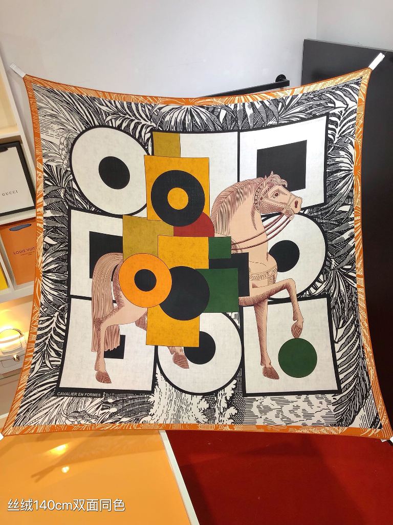 Hermes Cashmere&Silk Scarf-153