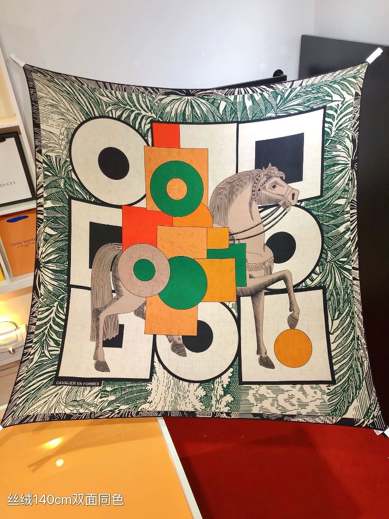 Hermes Cashmere&Silk Scarf-152