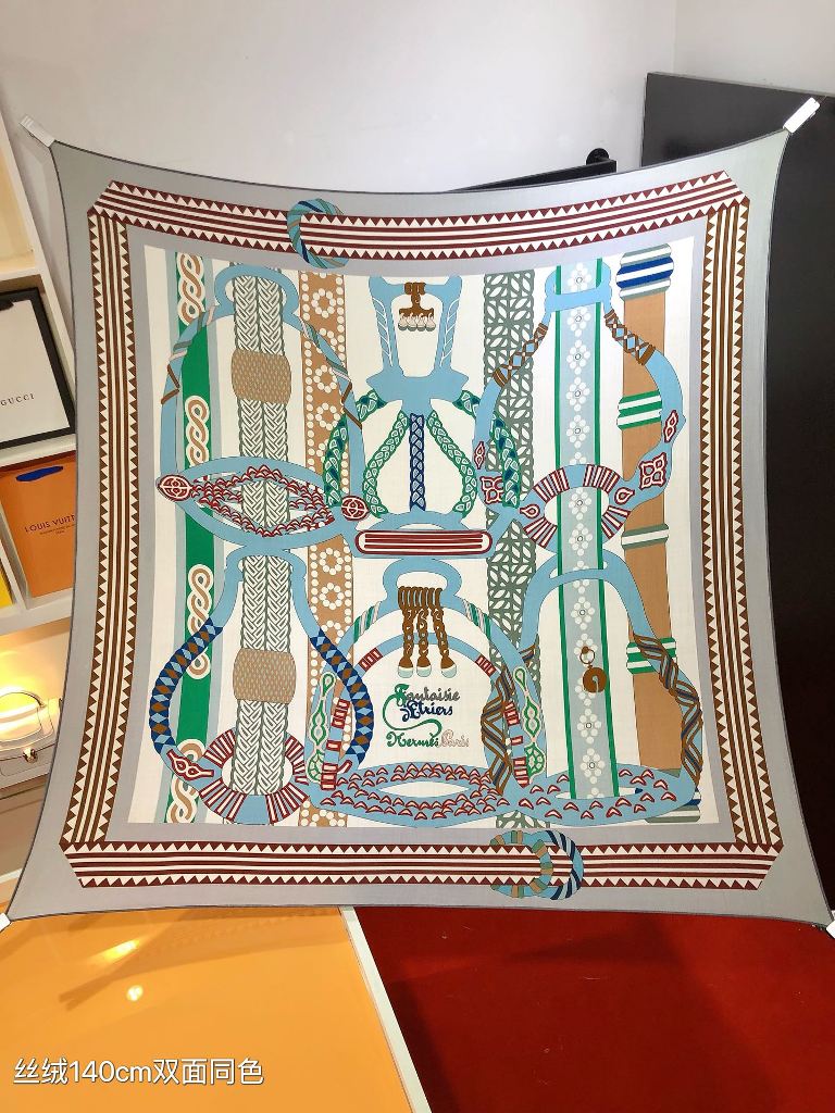Hermes Cashmere&Silk Scarf-148