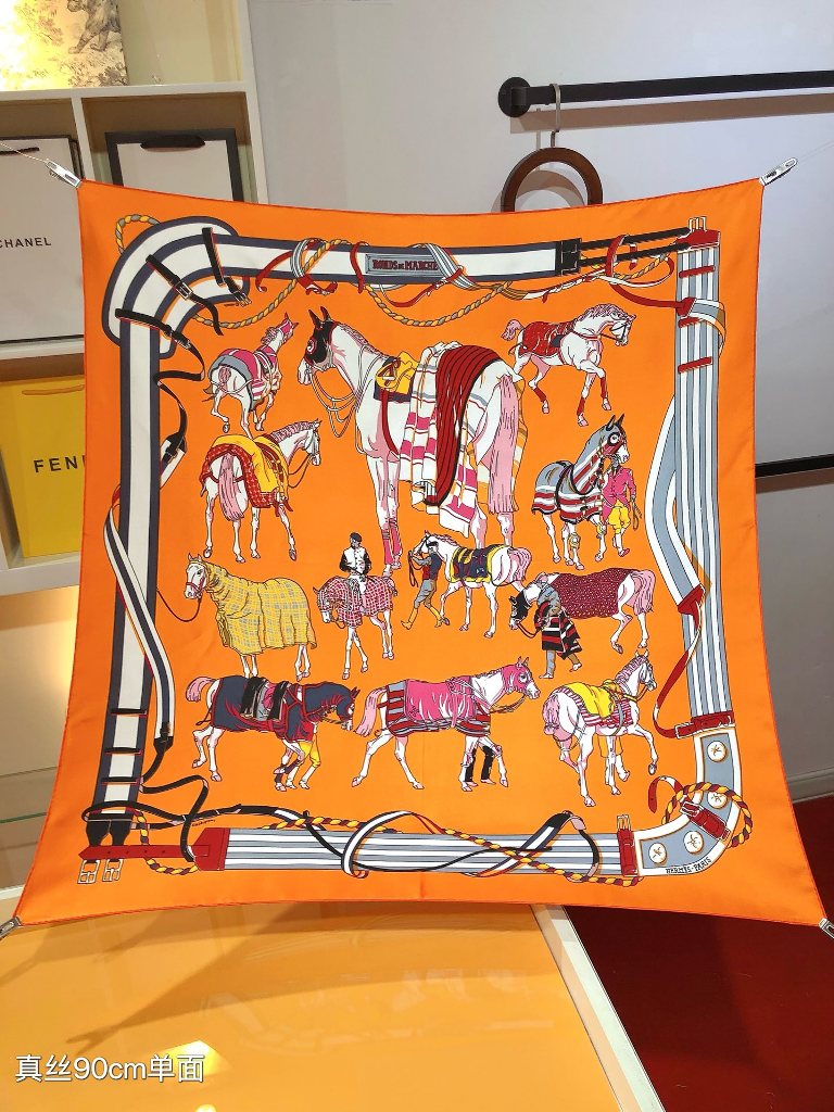 Hermes Silk Scarf-040