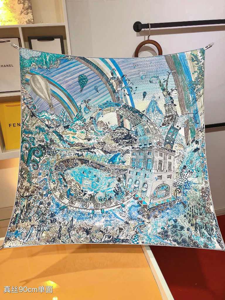 Hermes Silk Scarf-035