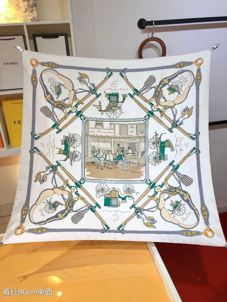Hermes Silk Scarf-030