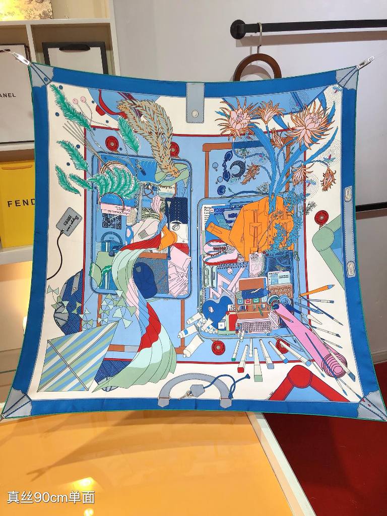 Hermes Silk Scarf-017