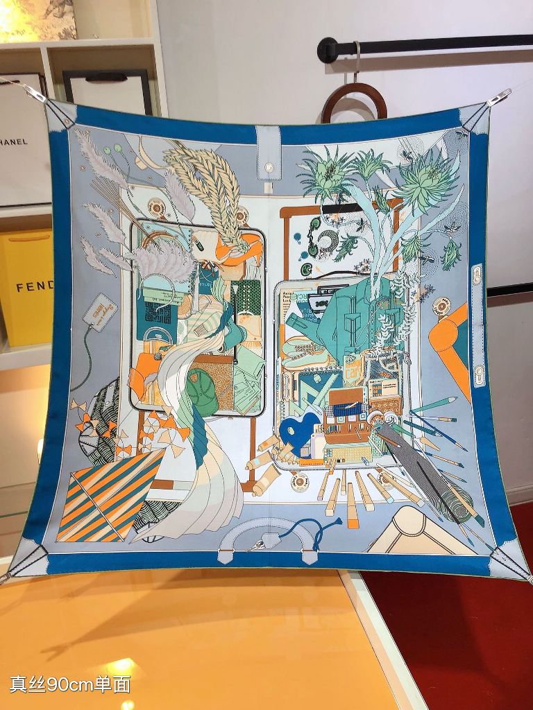 Hermes Silk Scarf-015