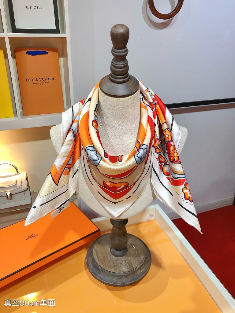 Hermes Silk Scarf-009