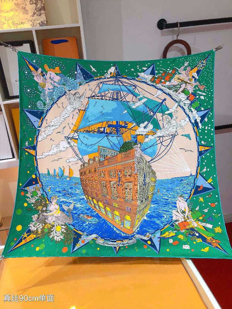 Hermes Silk Scarf-007
