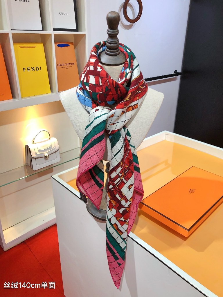 Hermes Cashmere&Silk Scarf-169