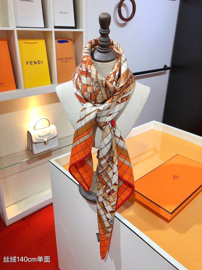 Hermes Cashmere&Silk Scarf-168