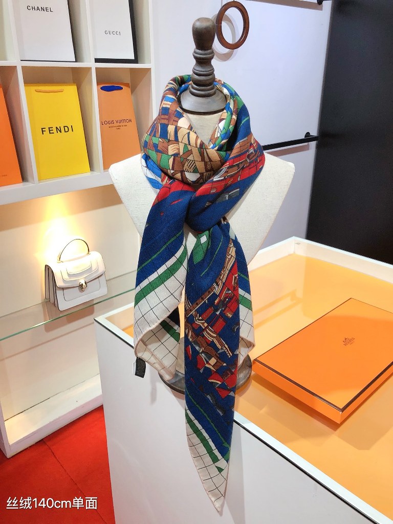Hermes Cashmere&Silk Scarf-167