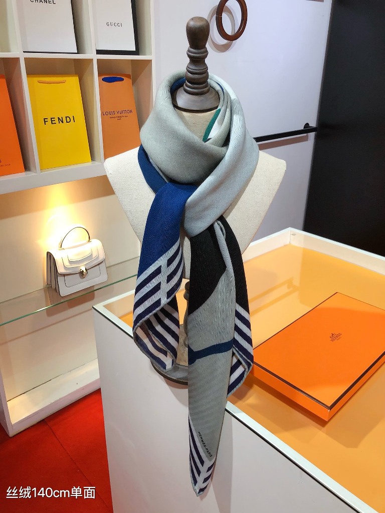 Hermes Cashmere&Silk Scarf-166