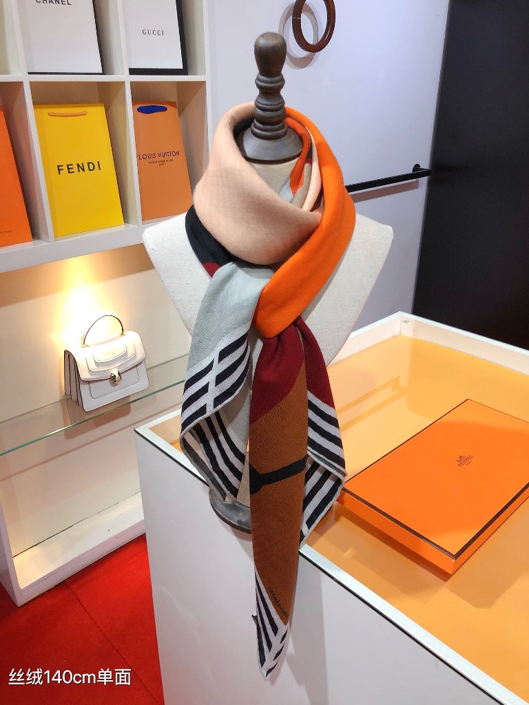 Hermes Cashmere&Silk Scarf-165