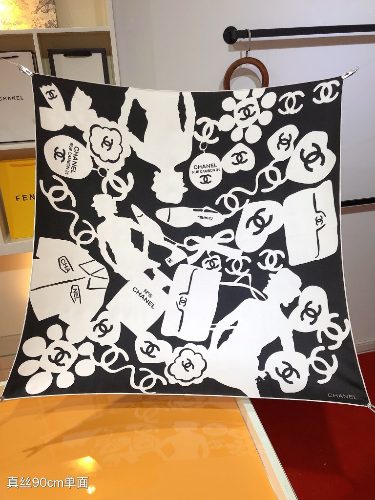 Chanel Silk Scarf-026