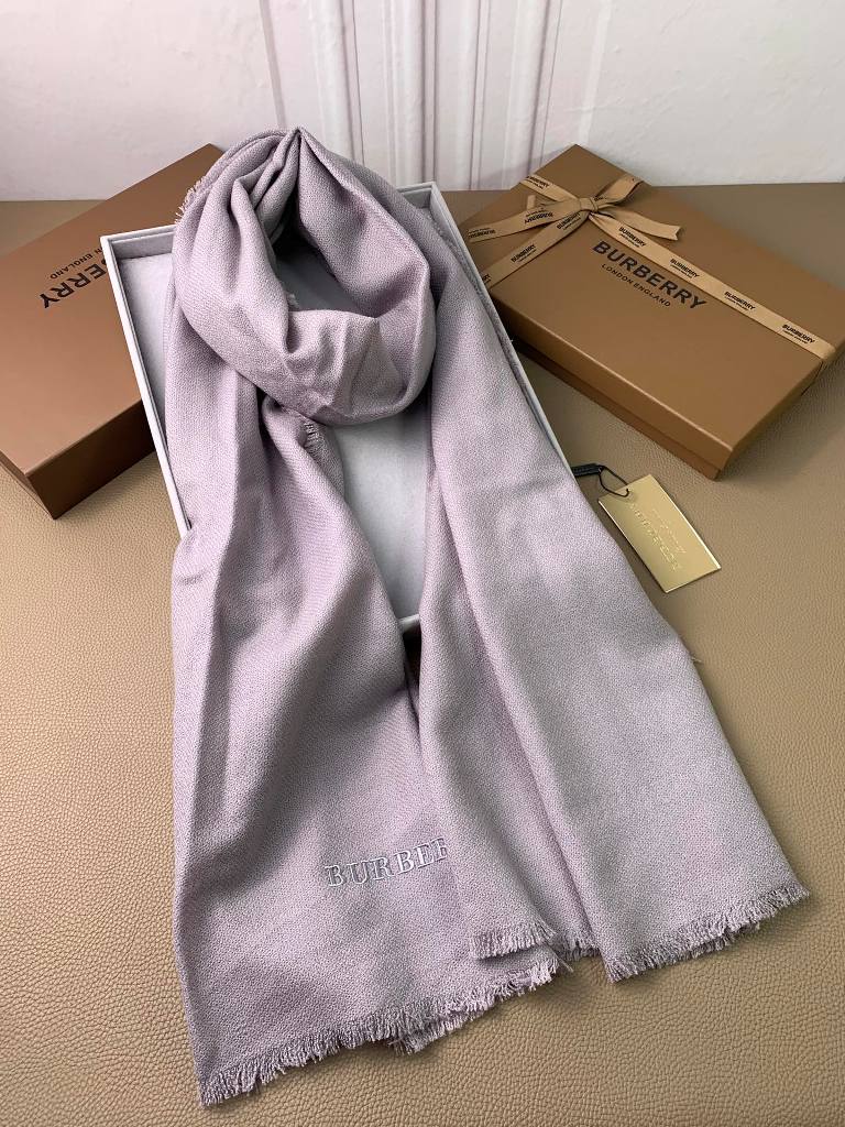 Burberry Cashmere&Mulberry Silk Scarf-013