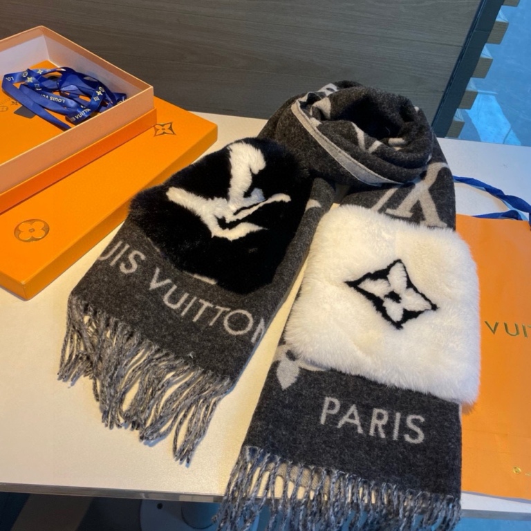 LV Cashmere&Cony Hair Scarf-033