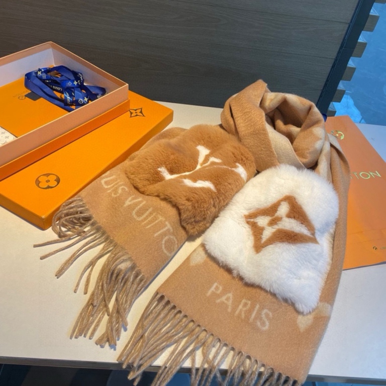 LV Cashmere&Cony Hair Scarf-032