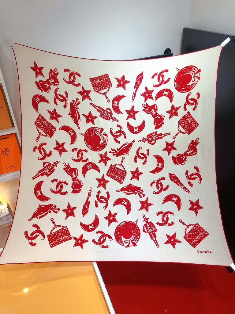 Chanel Cashmere&Silk Scarf-12