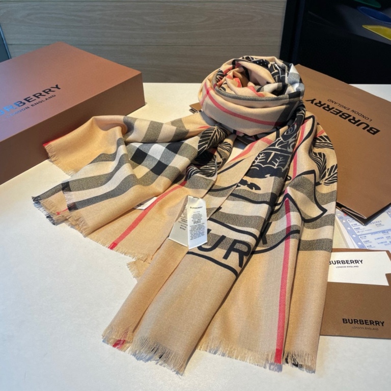Burberry Wool&Silk Scarf-001