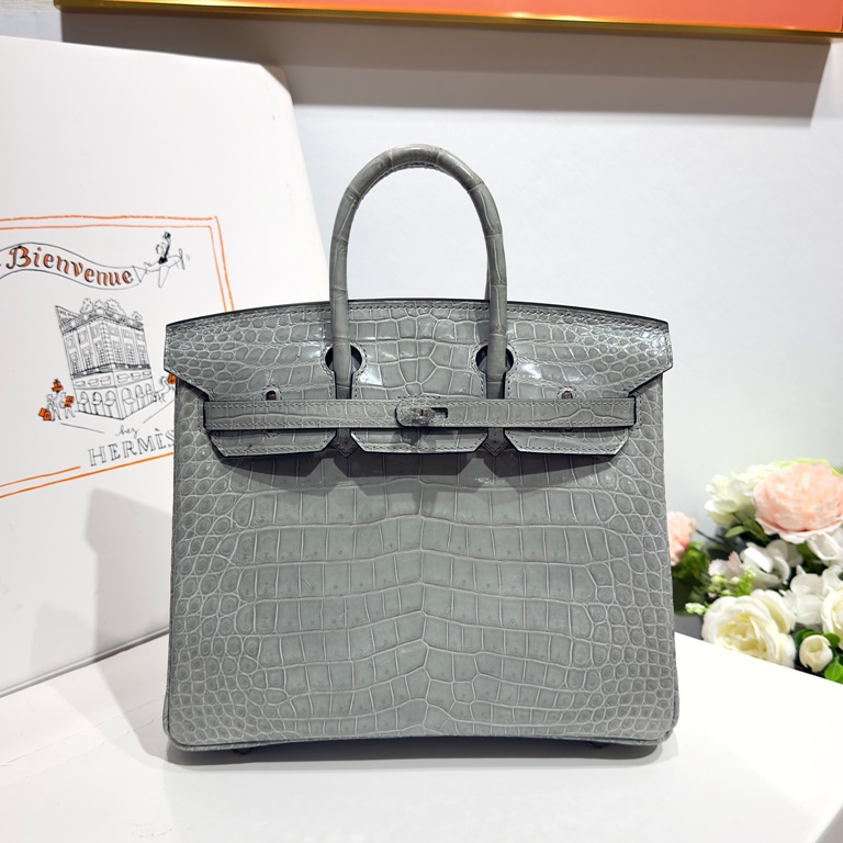 Birkin-Shinny Crocodile Leather(glacier ash)silvery-031