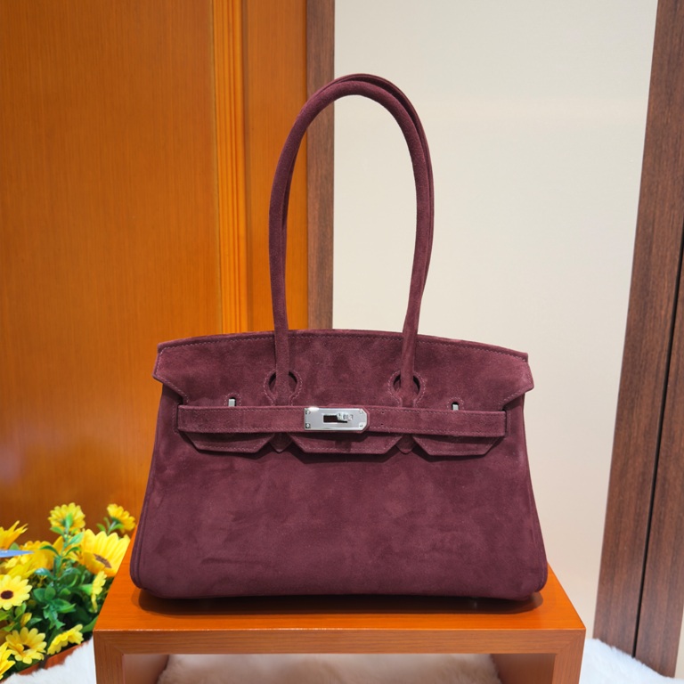 Shoulder Birkin Mini 29cm-Doblis Suede( H55 Rouge)-005