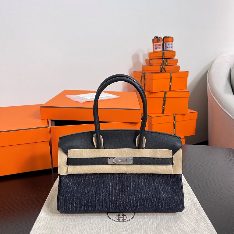 Shoulder Birkin 29cm-Swift/Denim(89 Noir)-001