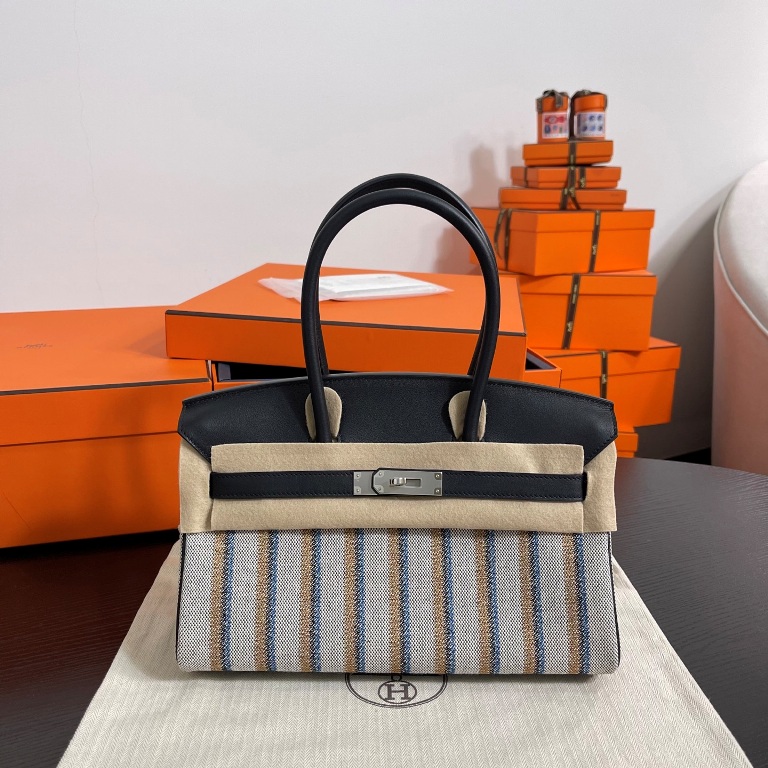Shoulder Birkin 29cm-Swift/Canvas-004