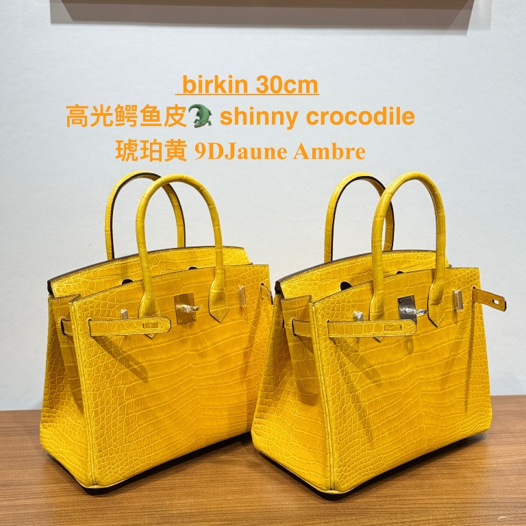 Birkin-Shiny Crocodile Leather(9DJaune Ambre)-002