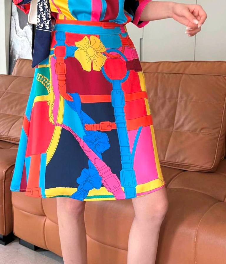 Hermes Silk Skirts-B