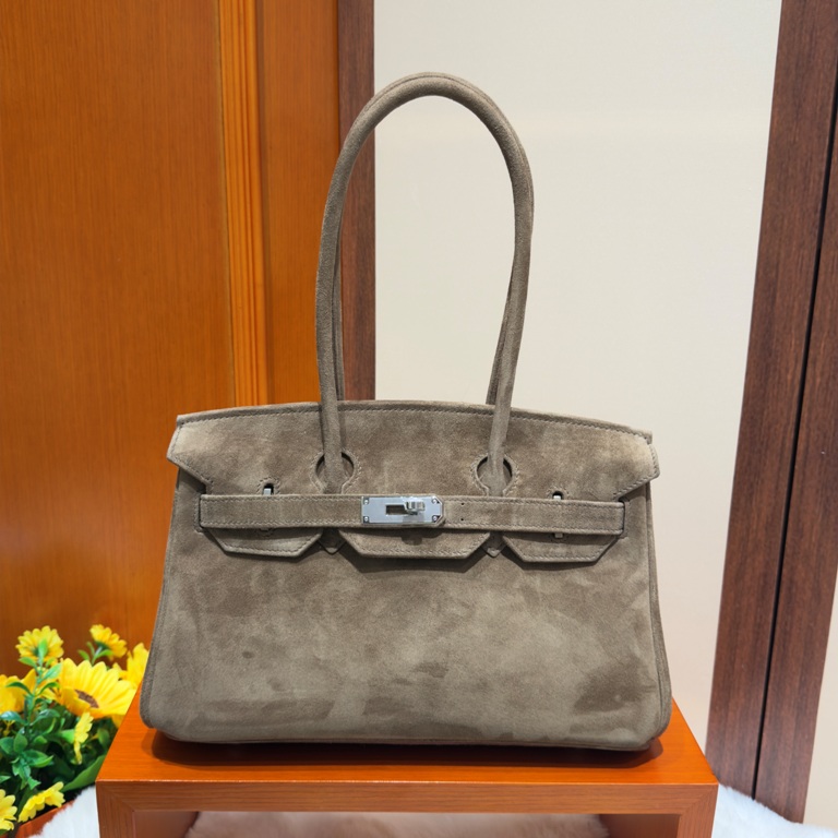 Shoulder Birkin Mini 29cm-Doblis Suede(18 Etoupe)-004
