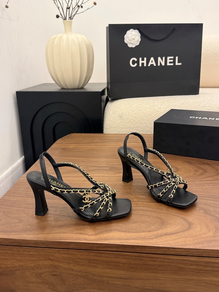 Chanel High Heeled Sandals(w)-017