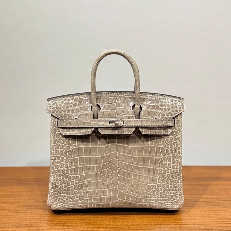 Birkin Shinny Crocodile Leather(81 Gris Tourterelle)silvery-001