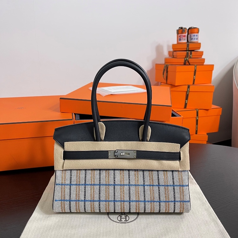 Shoulder Birkin 29cm-Swift/Canvas-002