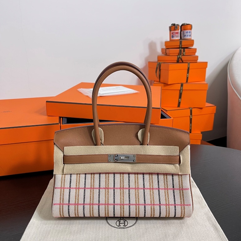 Shoulder Birkin 29cm-Swift/Canvas-001