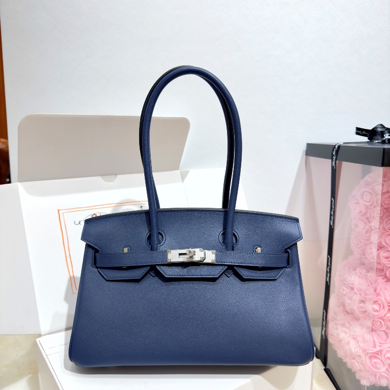 Shoulder Birkin Mini 29cm-Swift Leather(73 blue saphir)-001