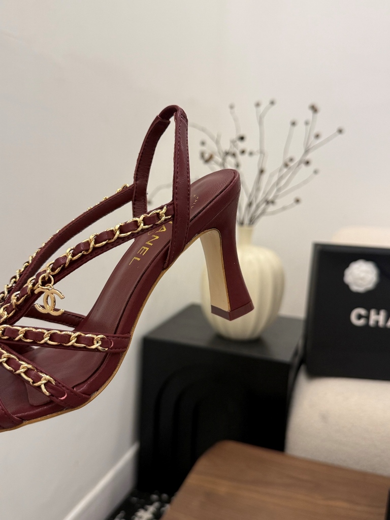 Chanel High Heeled Sandals(w)-015