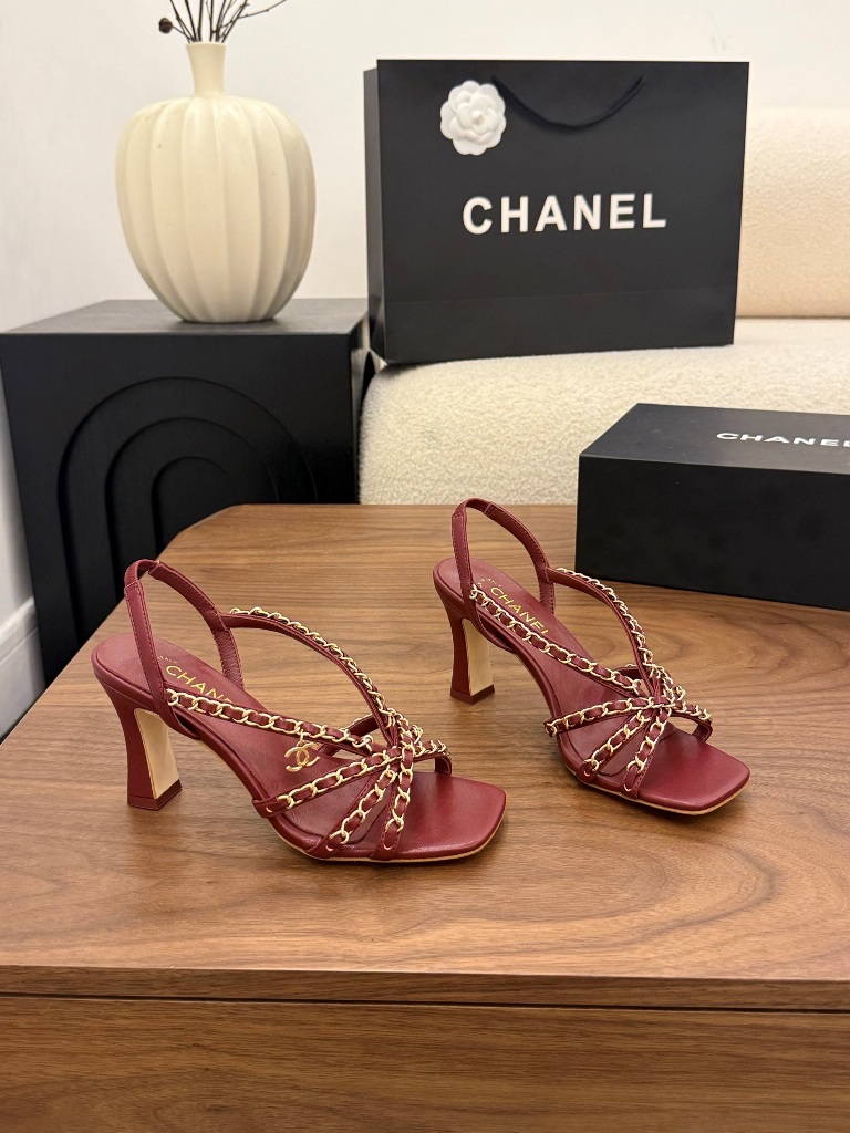 Chanel High Heeled Sandals(w)-015