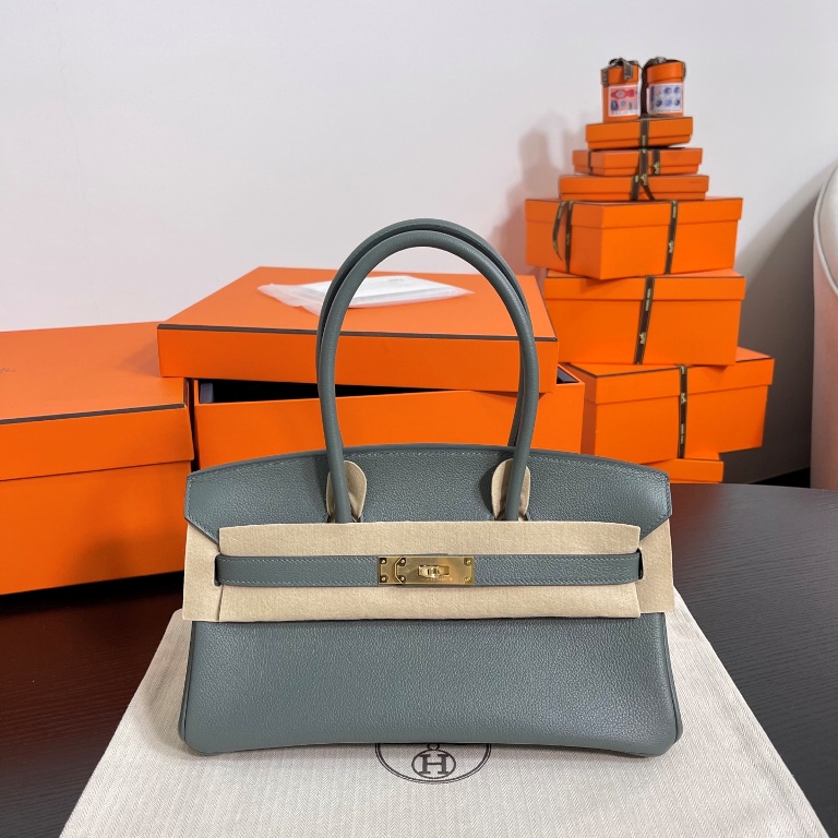 Shoulder Birkin 29cm-Evercolor Leather(63 Vert Amande)-003