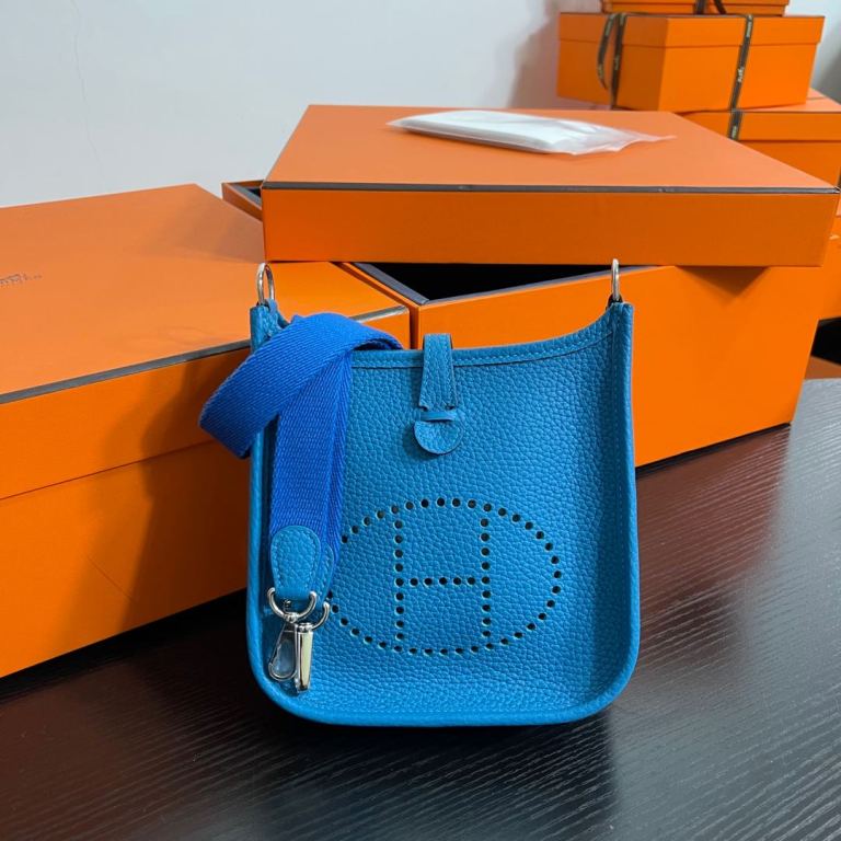 Evelyne Mini 17cm-Clemence Leather(B3 Zanzibar Blue)-004