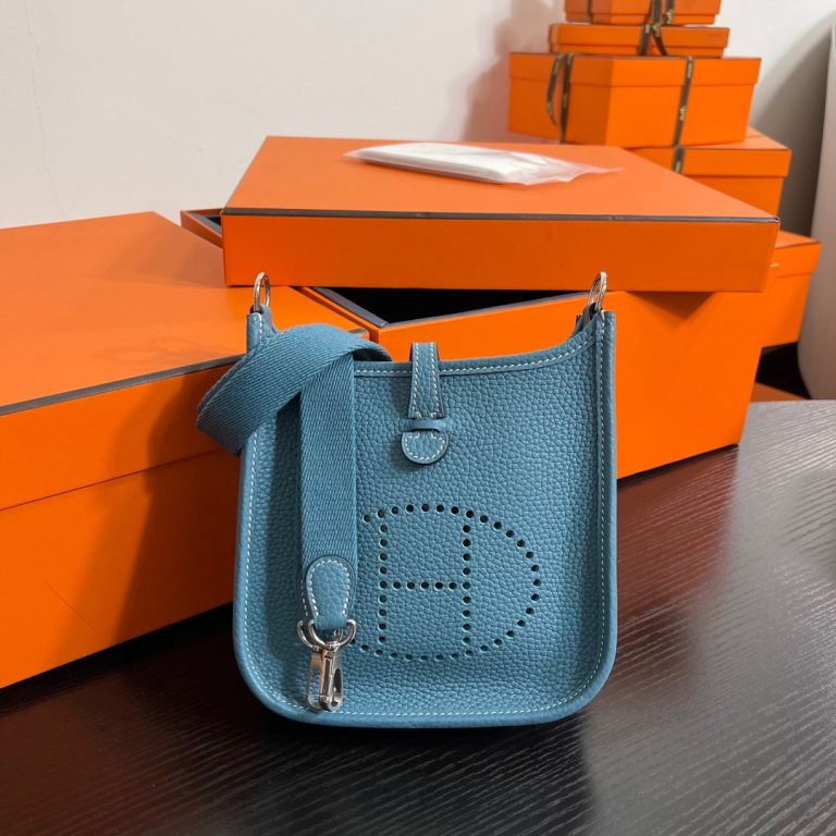 Evelyne Mini 17cm-Clemence Leather(D2 new blue jean)-003