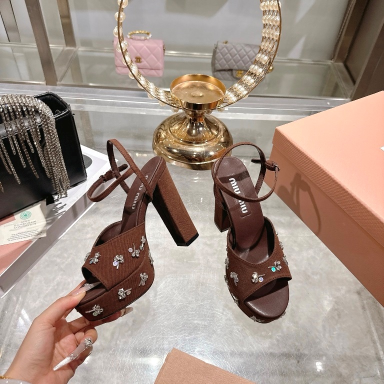 MiuMiu High Heeled Sandals(w)-012