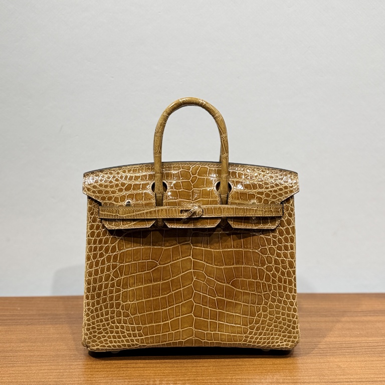 Birkin-Shinny Crocodile Leather(17 Ficelle)gold-016