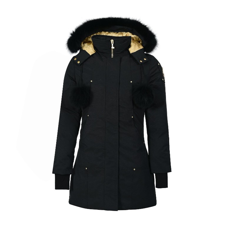 MK Gold Stirling Shearling Trim Parka-A