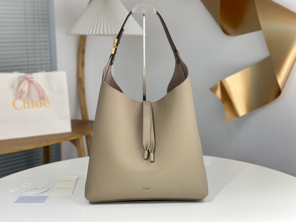 Marcie Hobo Leather Bag|36cm-001